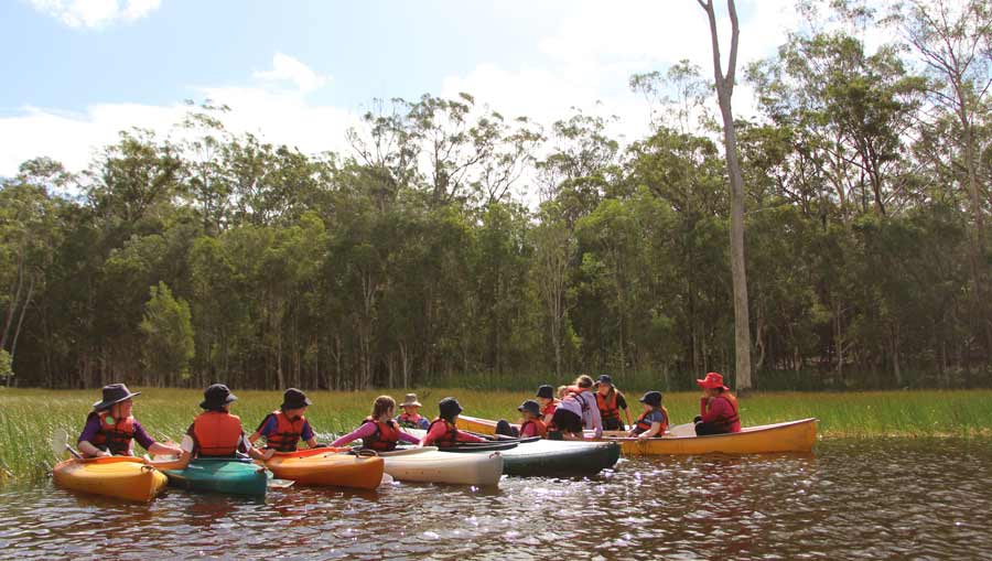 Canoeing group at Kindilan